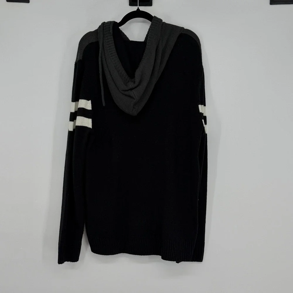 NHL Vegas Golden‎ Knights Mens Large Black Knit Hooded Sweater RN15763 CA00153